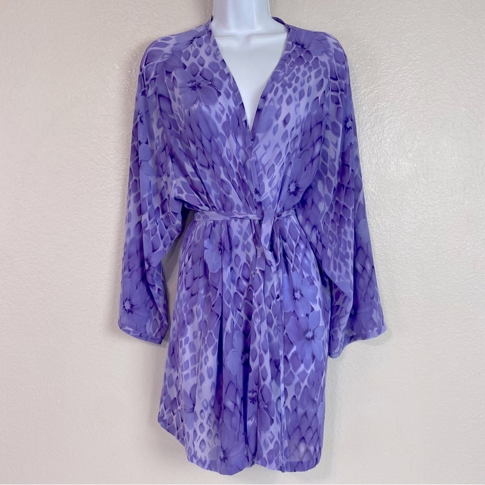Victoria's Secret Purple Floral Sheer Robe